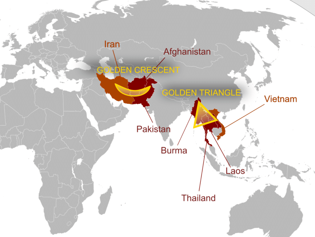 golden triangle and golden crescent