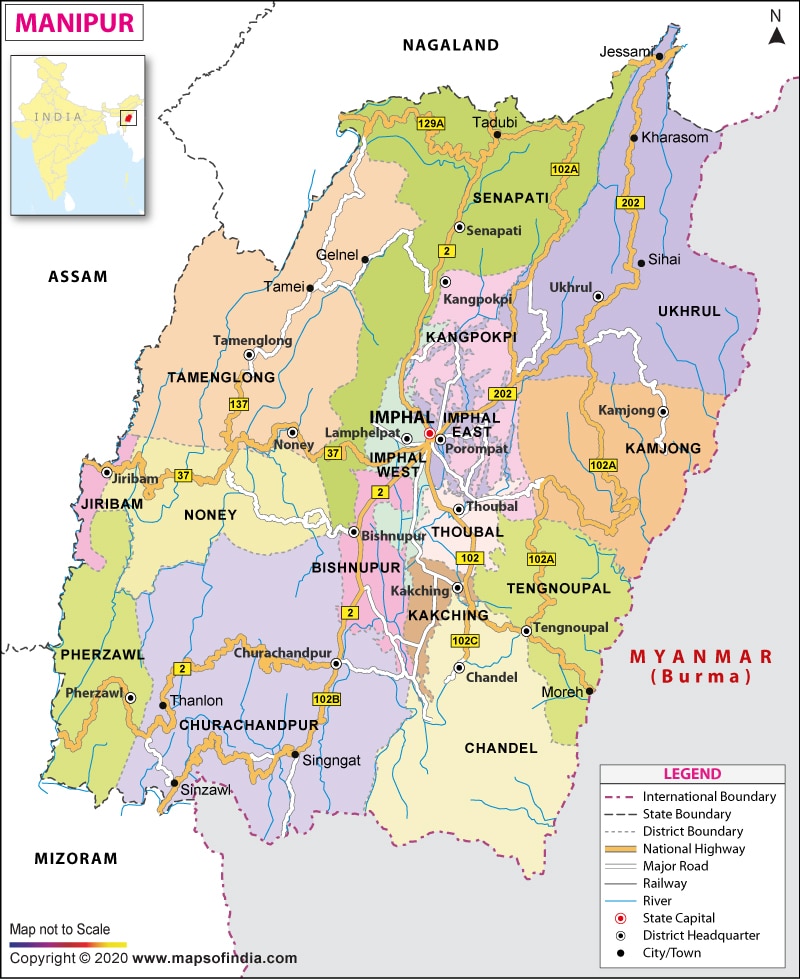 मणिपुर मानचित्र