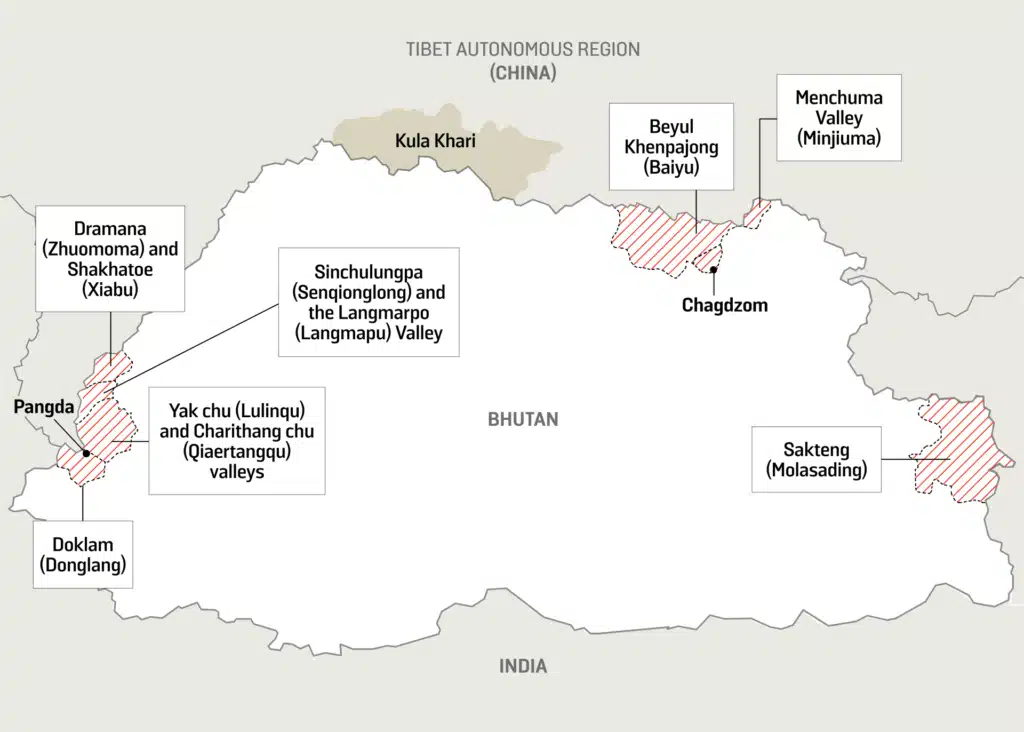 भूटान चीन सीमा मुद्दा