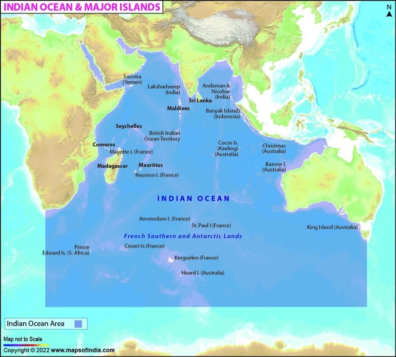 हिन्द महासागर के प्रमुख द्वीप