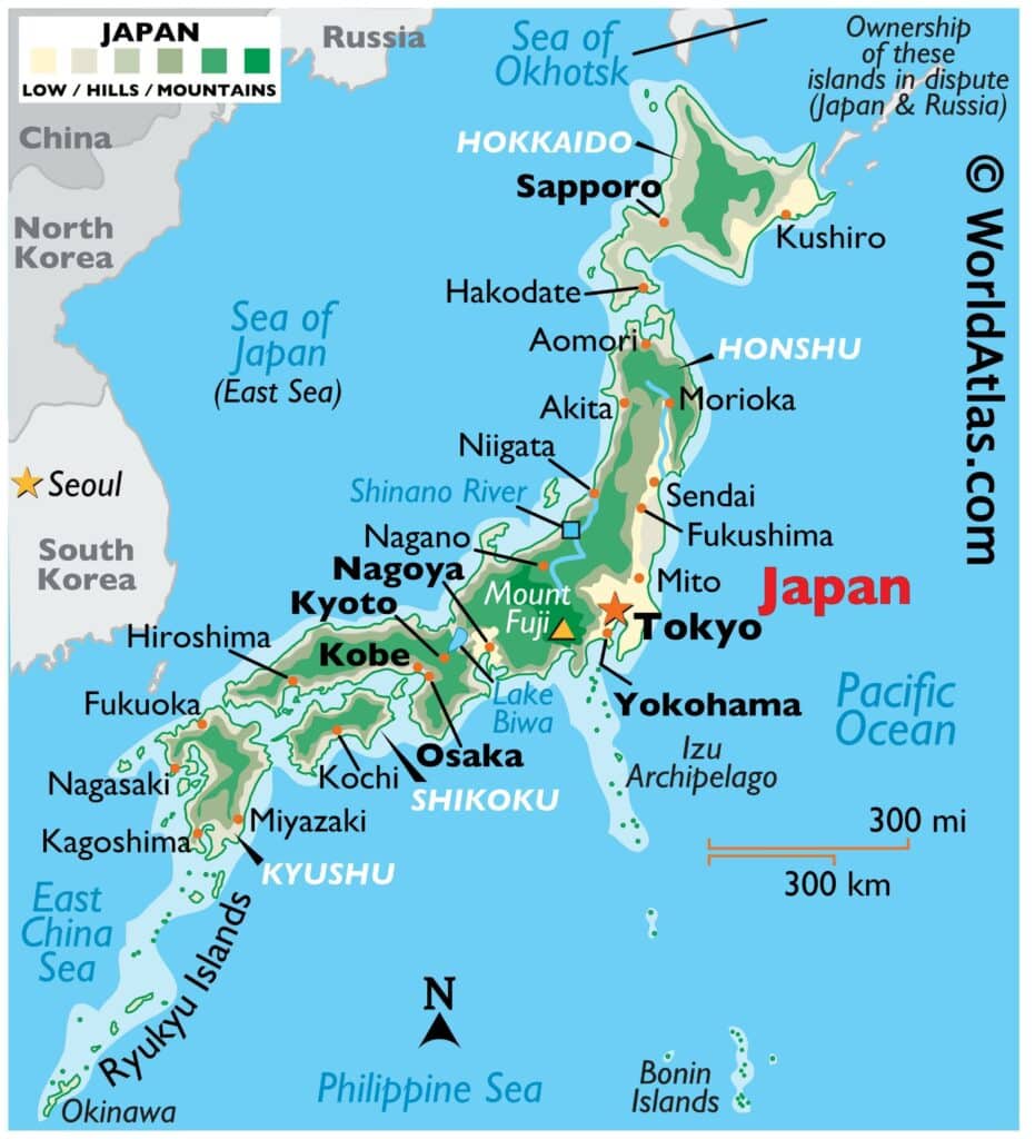 जापान मानचित्र