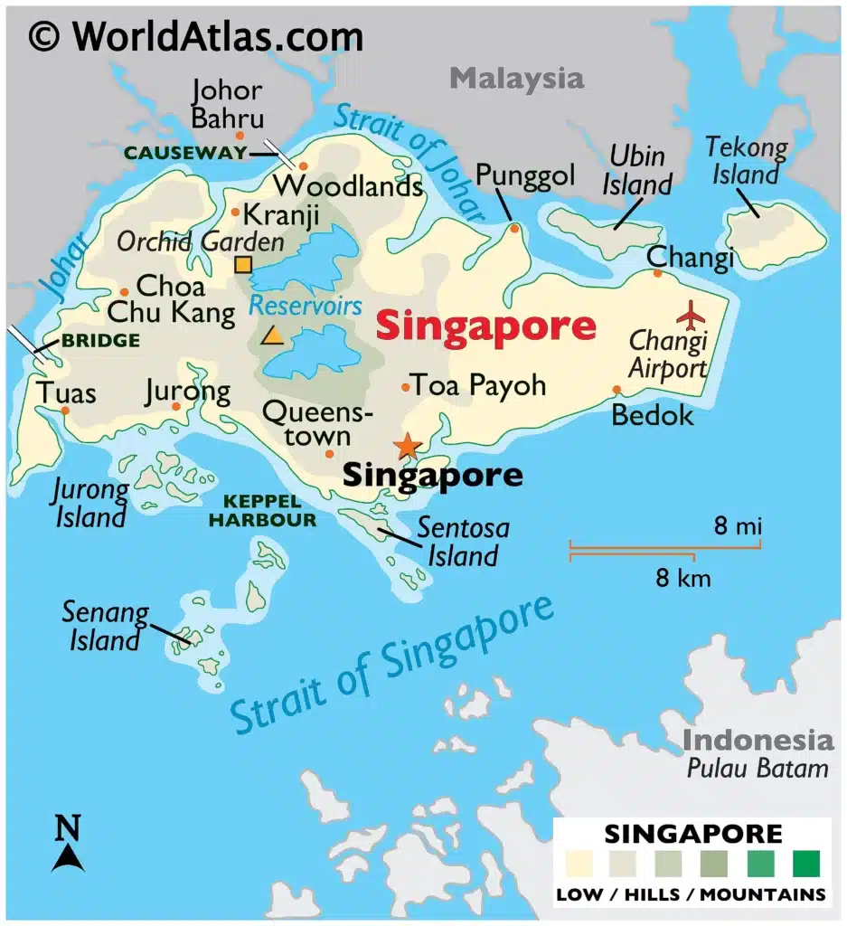 सिंगापुर का नक्शा