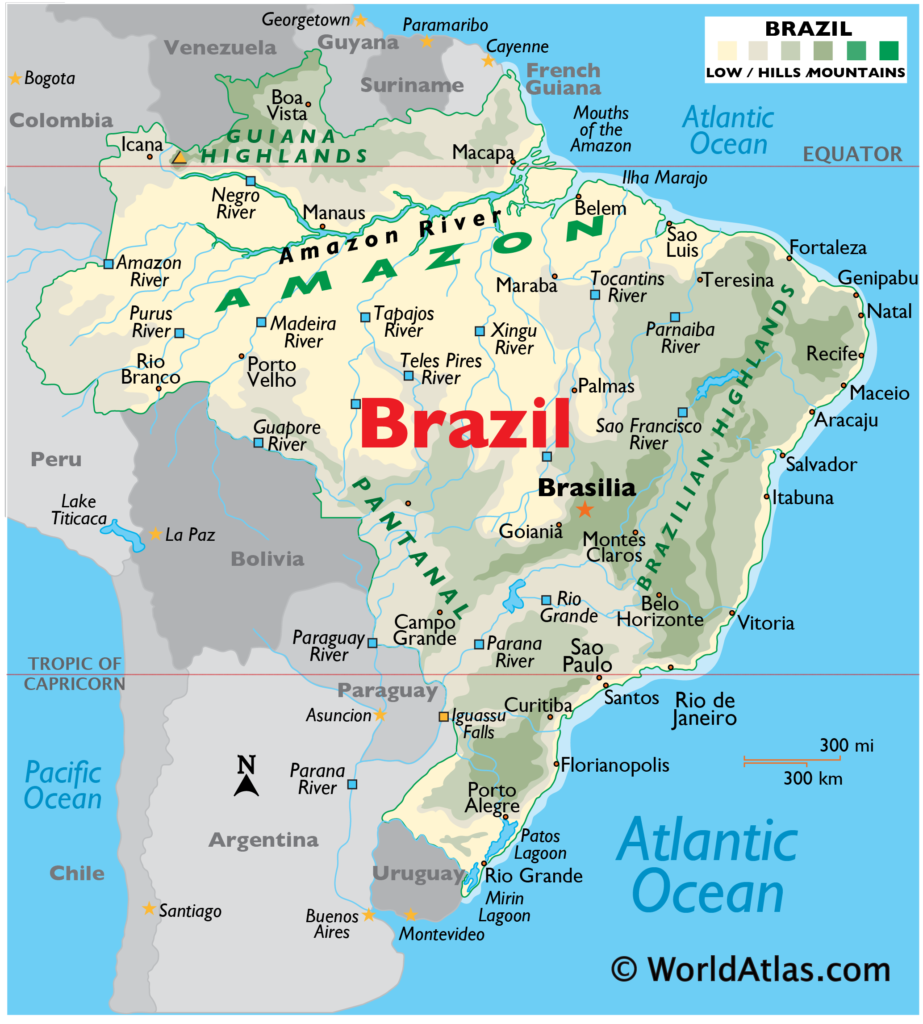 ब्राज़ील मानचित्र