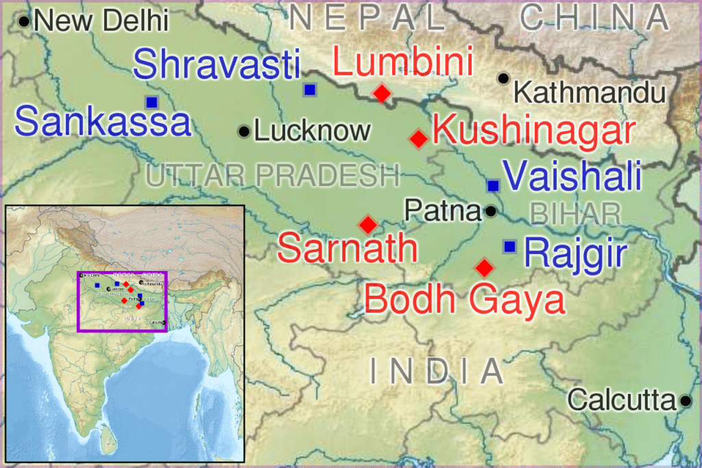 Buddhist pilgrimage sites in India