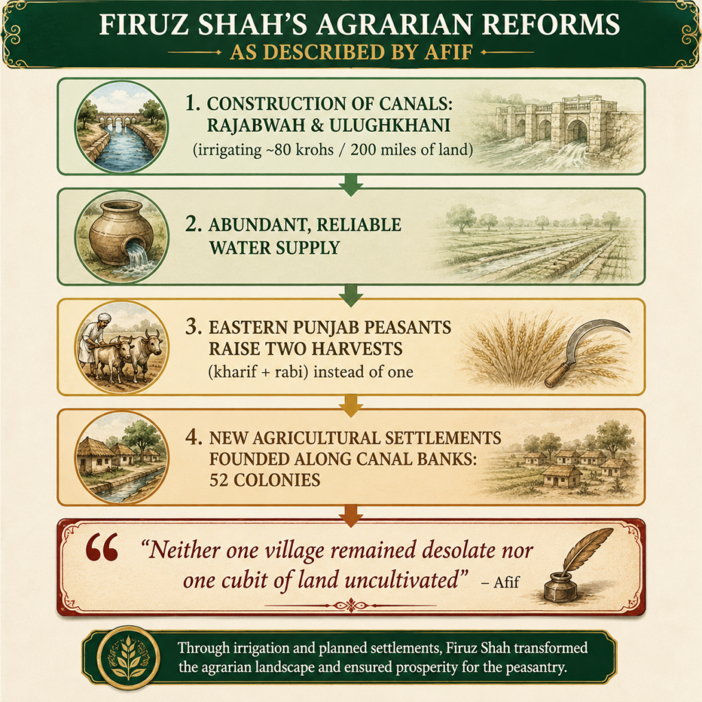Firuz Shah’s agrarian reforms infographic