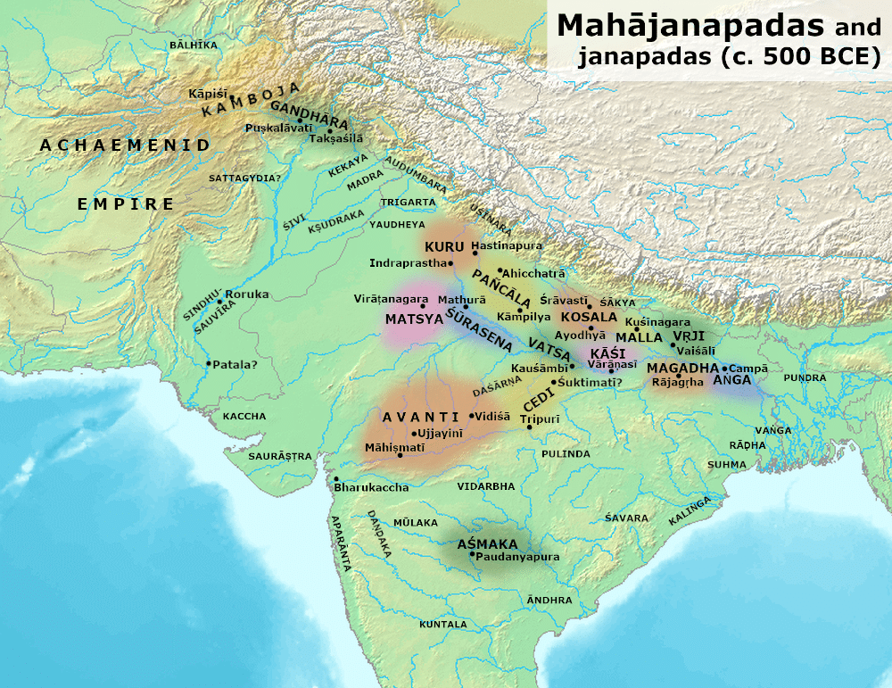 16 Mahajanapadas Name with Capital