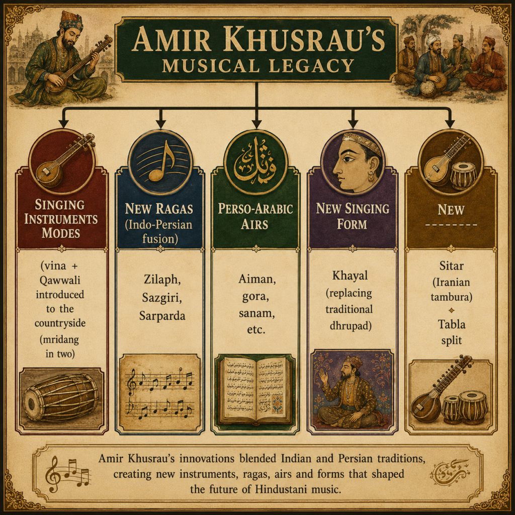 Amir Khusrau's musical innovations