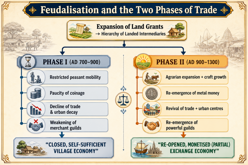 Feudalisation and the phases of trade