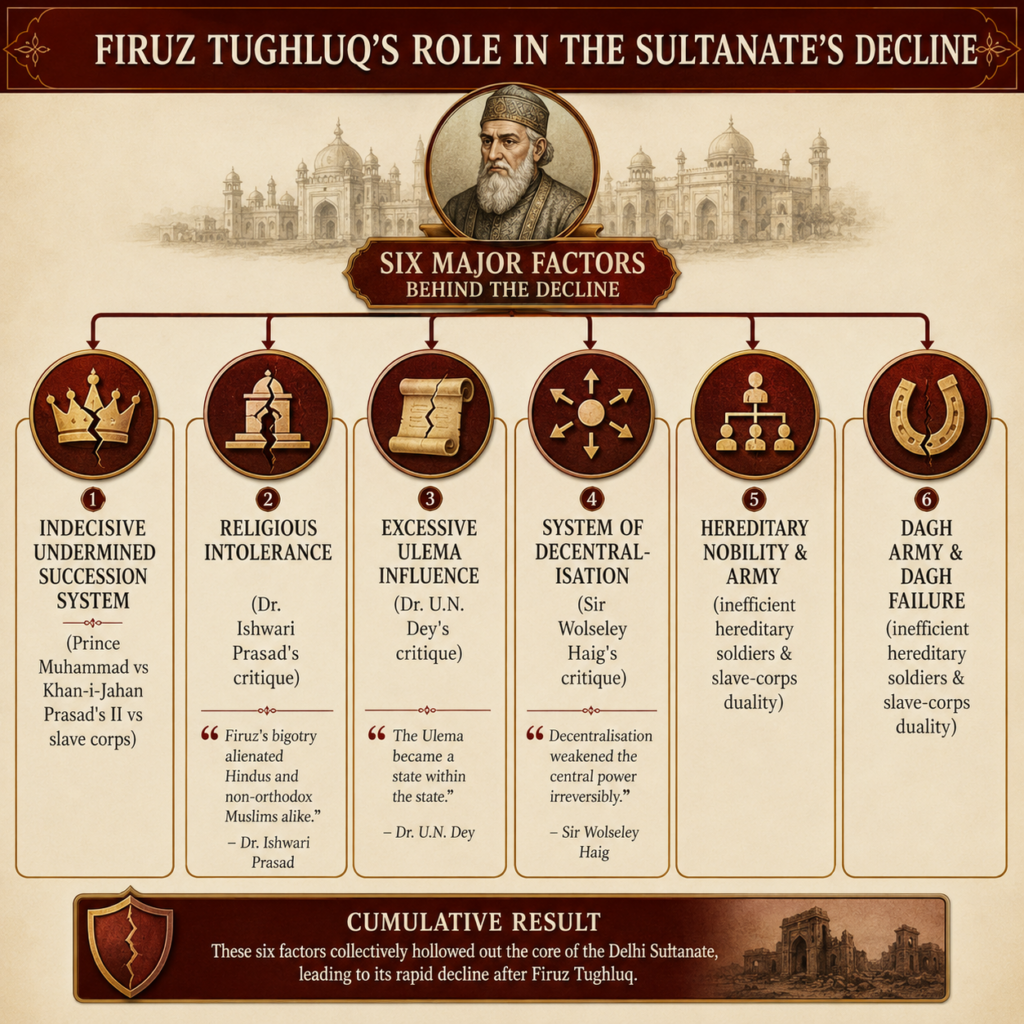 Firuz Tughluq's role in decline