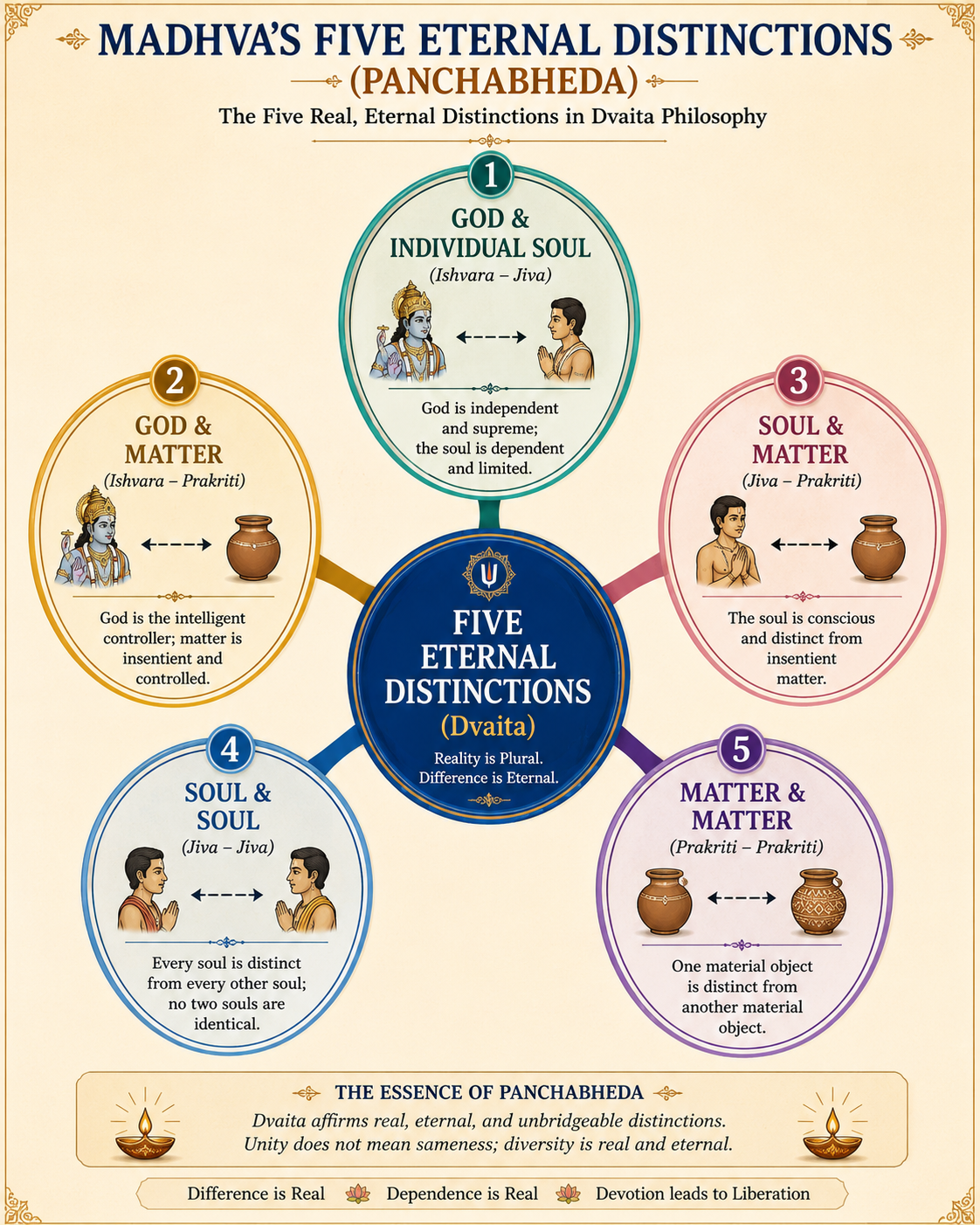 Madhva's five eternal distinctions explained