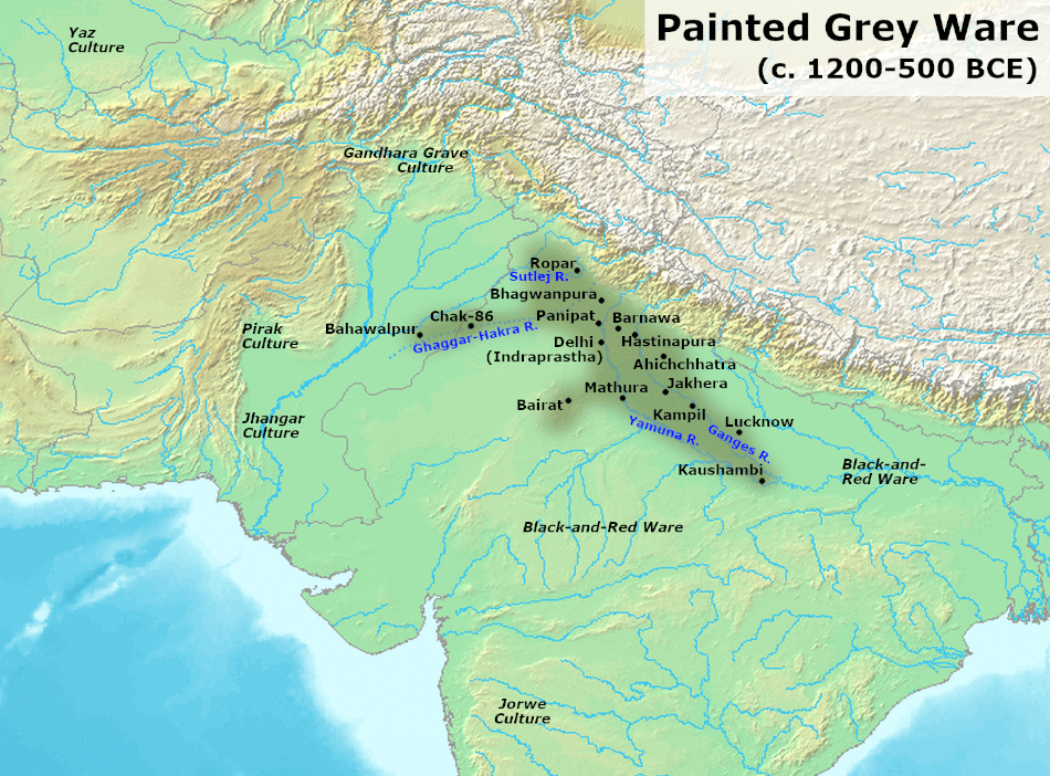 Painted Grey Ware Sites in India
