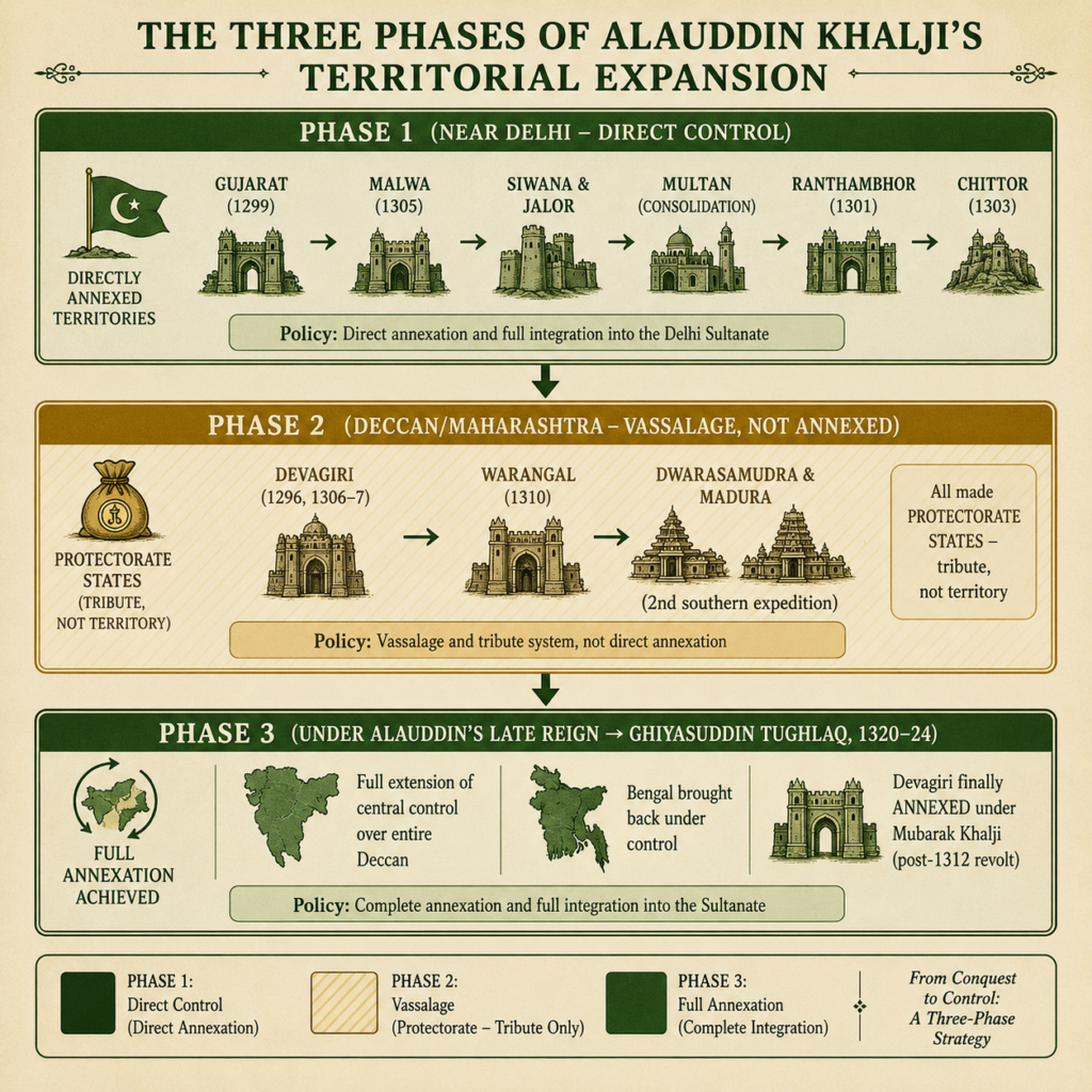 Phases of Alauddin Khalji's expansion
