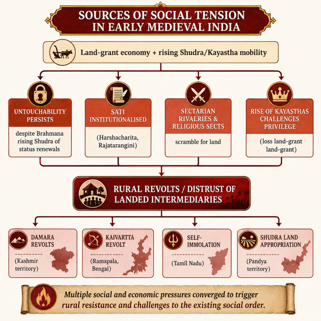 Sources of social tension in medieval India