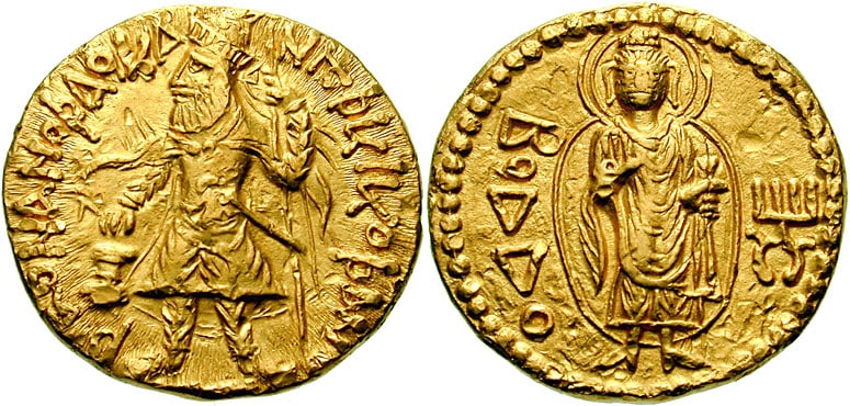 Gold coin of Kanishka I