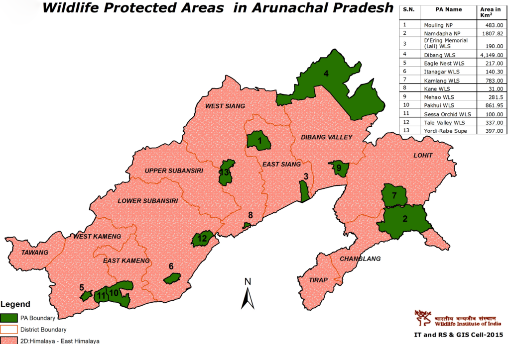 Wildlife protected Area Arunachal Pradesh
