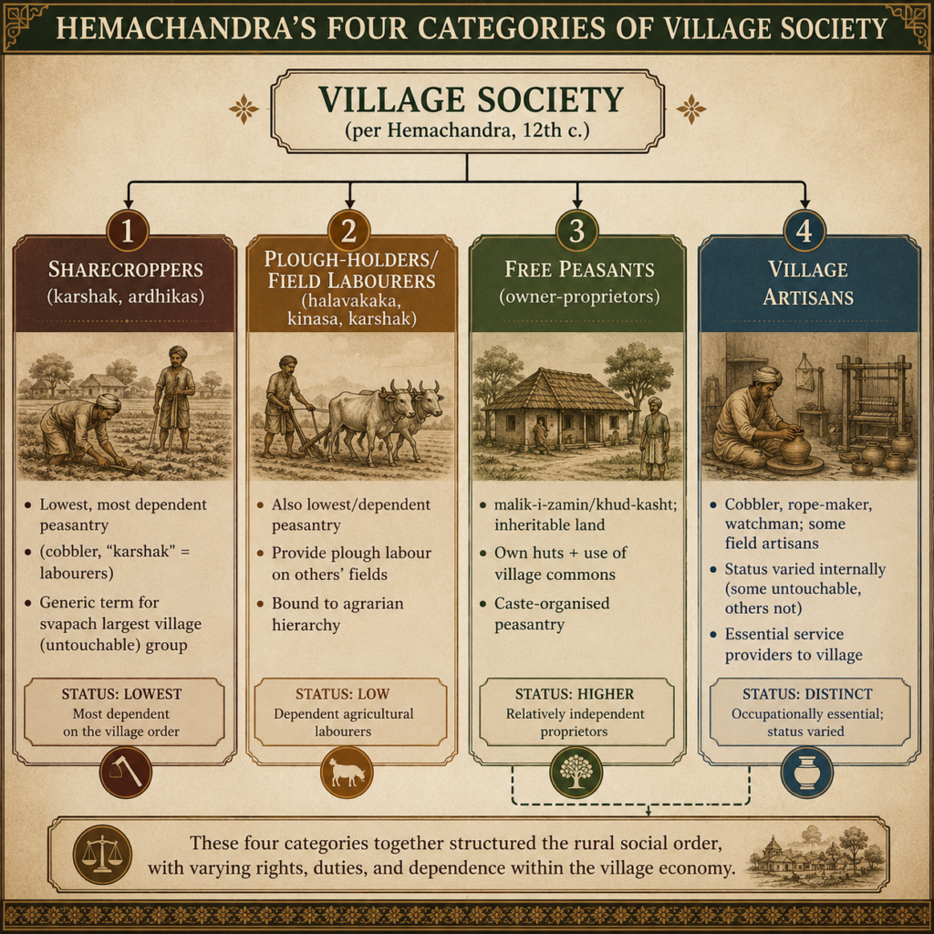 Hemachandra's village society hierarchy