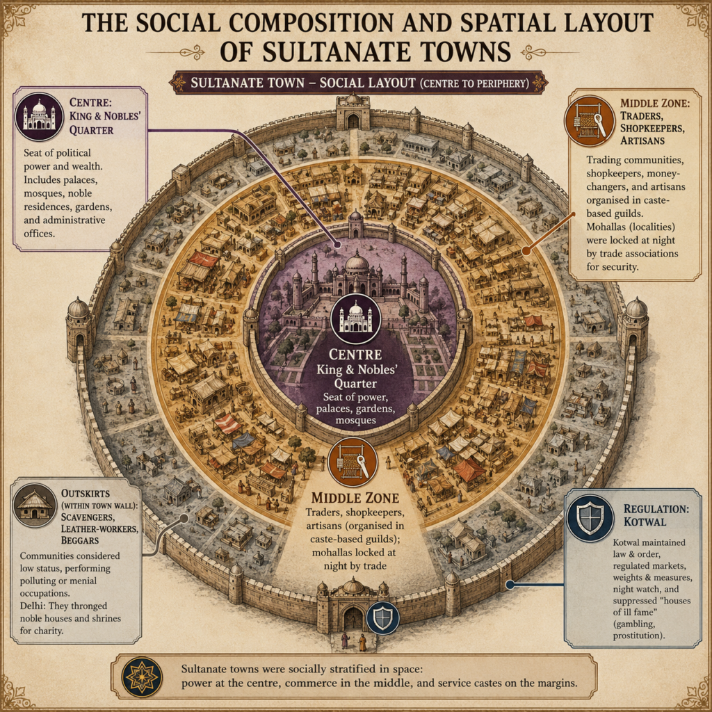 The Social Composition and Spatial Layout of Sultanate Towns