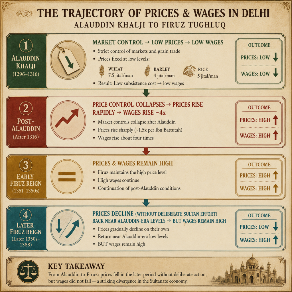 The Trajectory of Prices and Wages, Alauddin to Firuz Tughluq