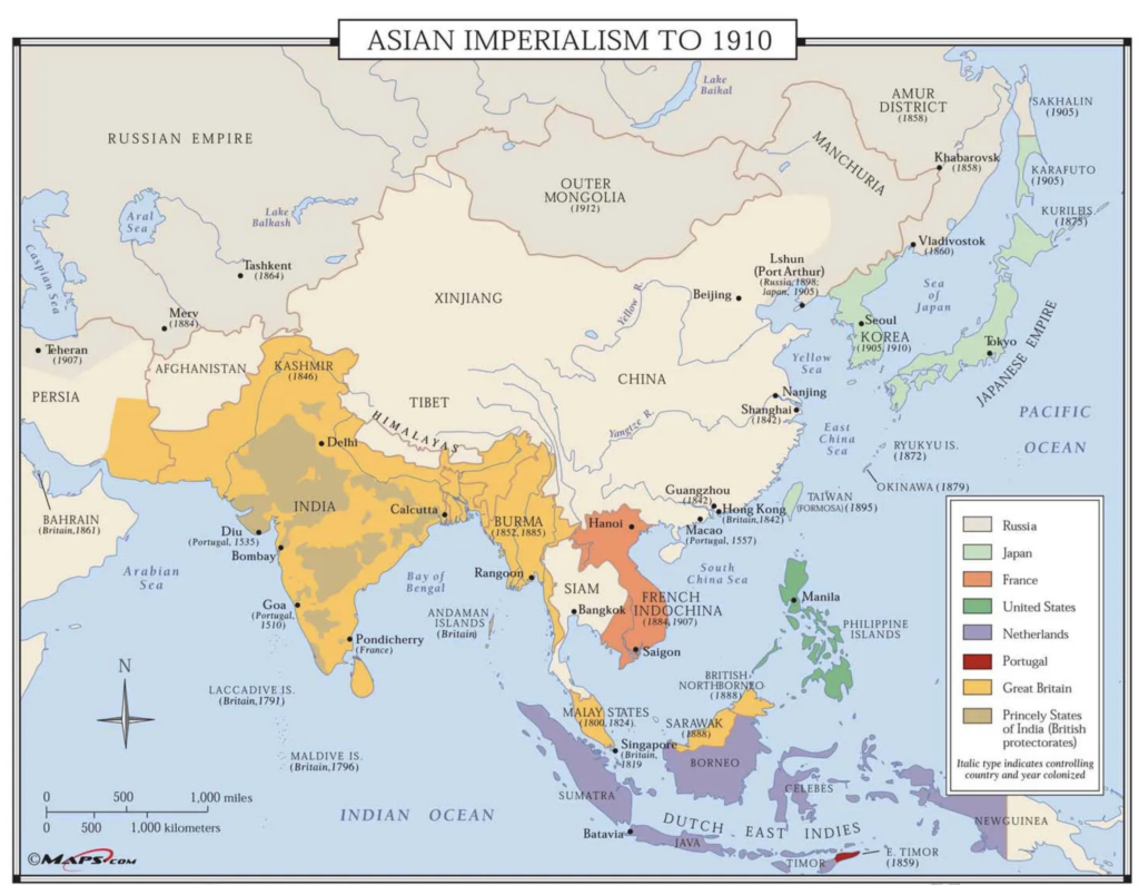 Asia in 1910