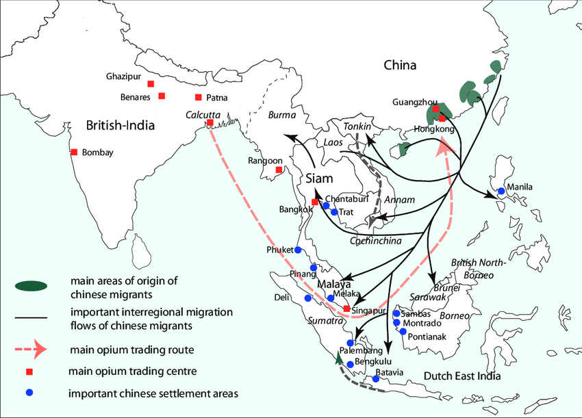 Opium Routes between India and Imperial China
