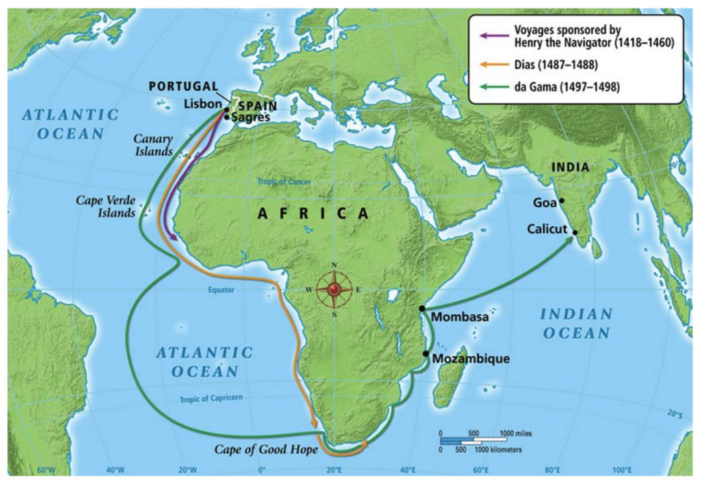 Portuguese Explorations Around Africa, A.D. 1418-1498