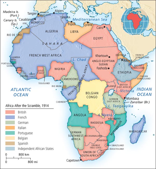 Scramble in Africa 1914