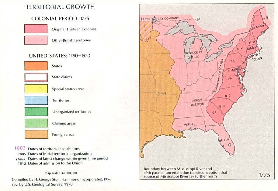 USA Territorial Growth 1775