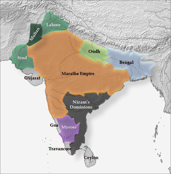 Maratha Empire Map