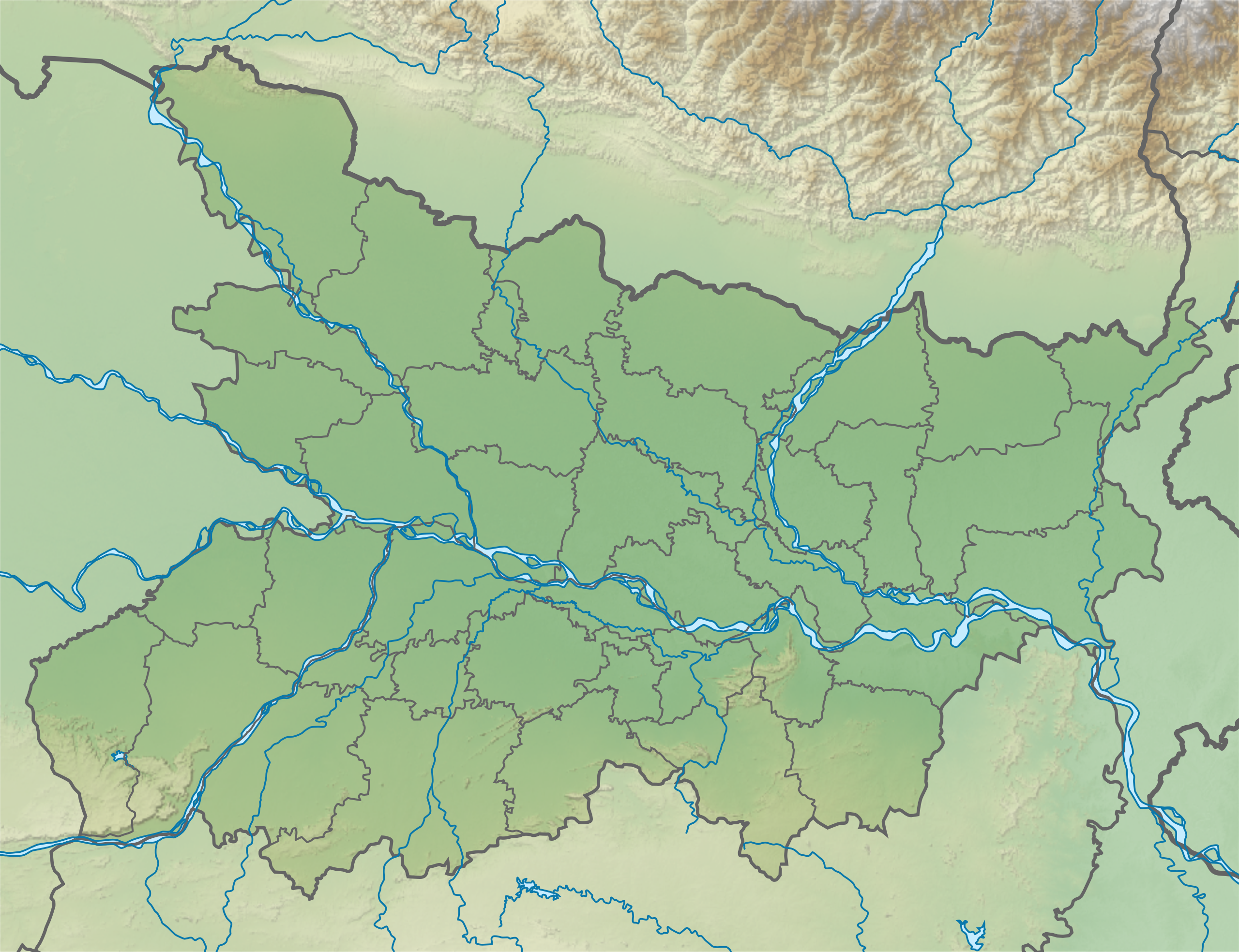 Bihar Relief Map