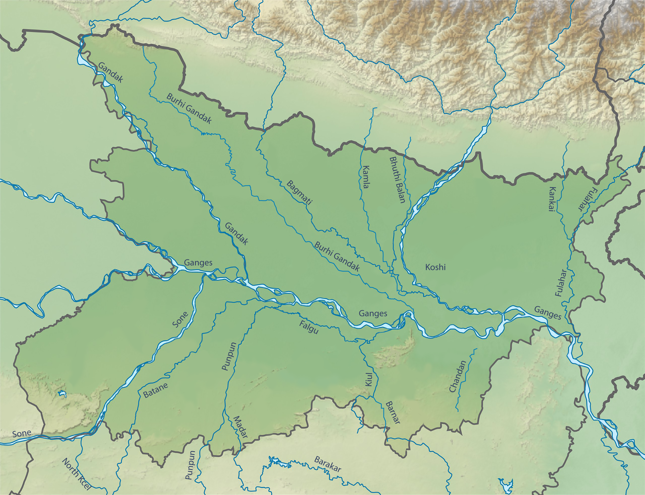 Bihar River Map