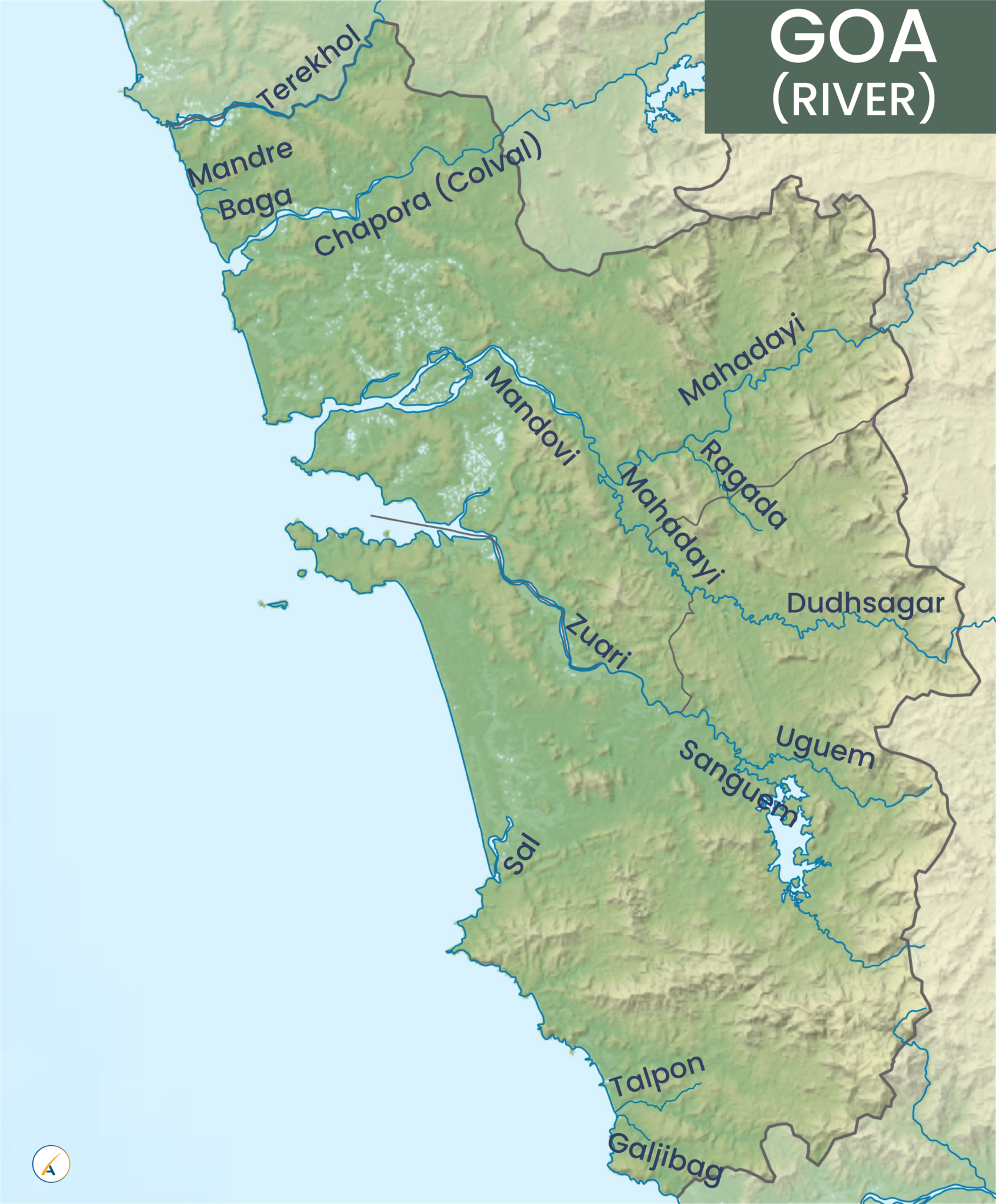 Goa River Map - UPSC