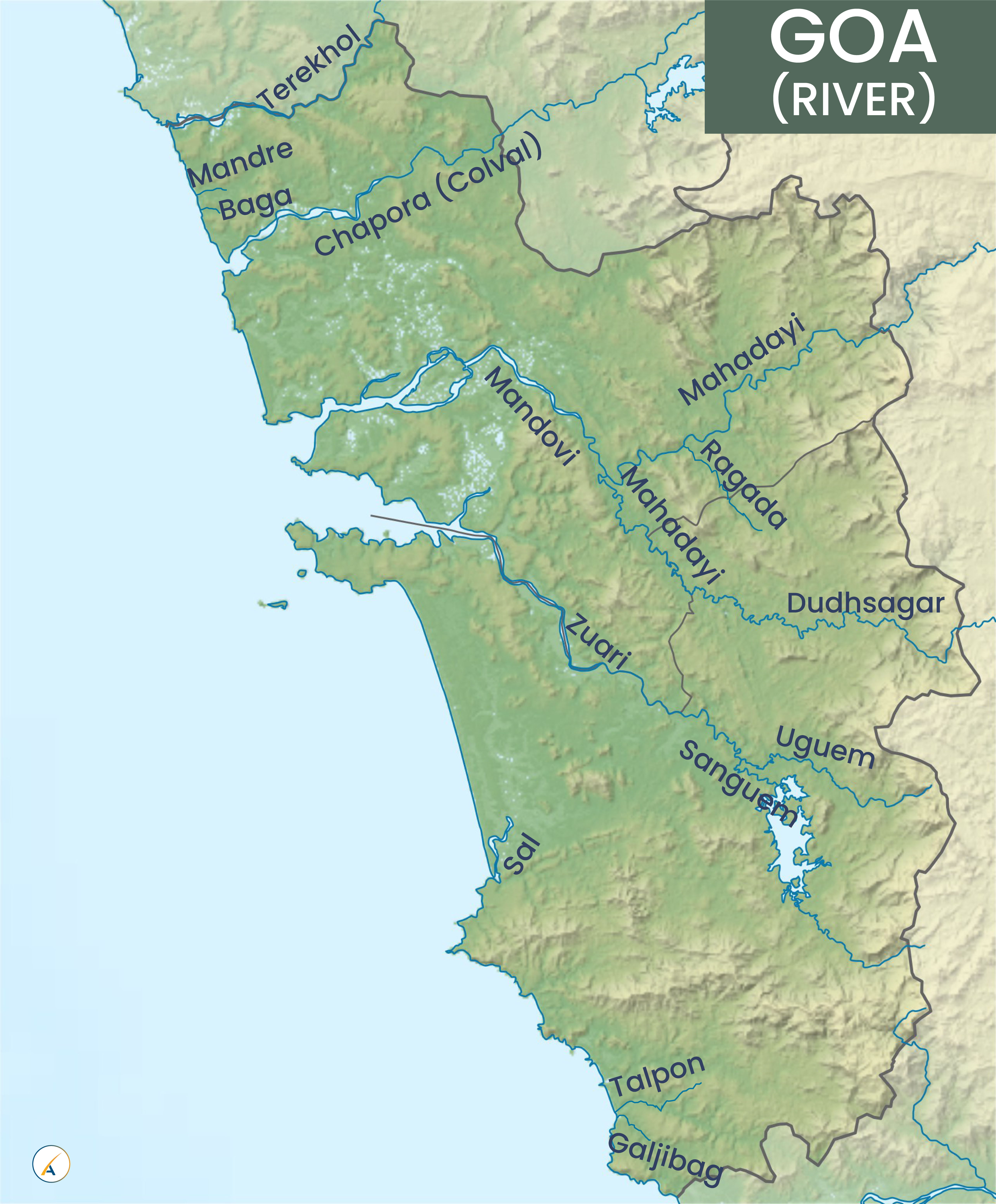 Goa River Map