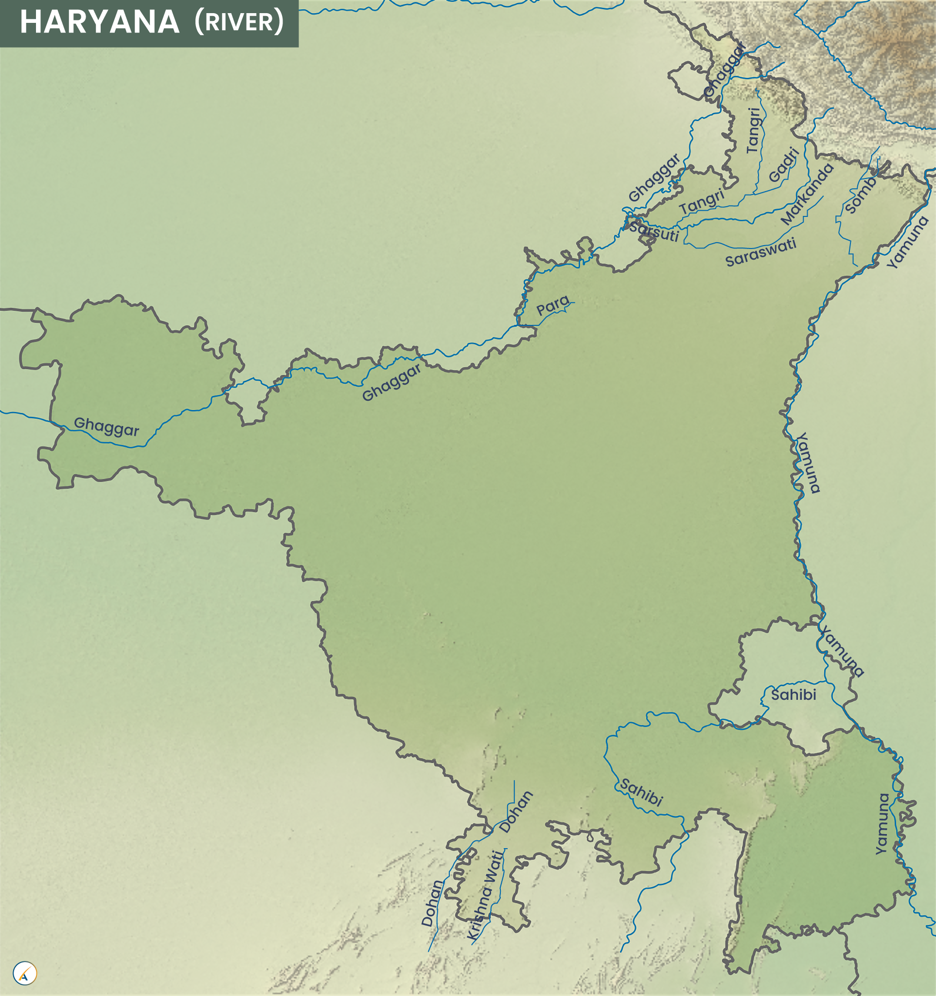 Haryana River Map
