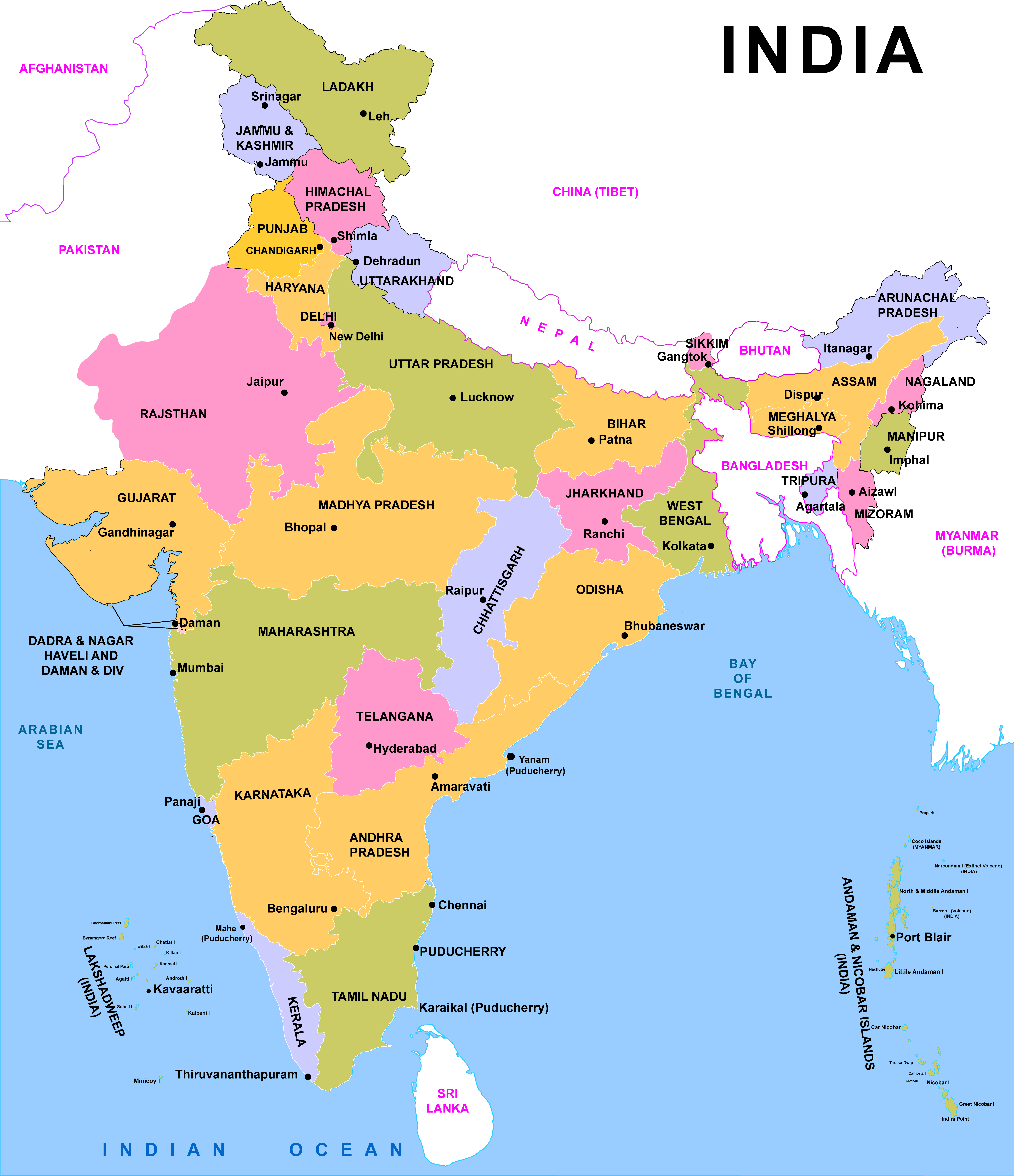 India's States Map