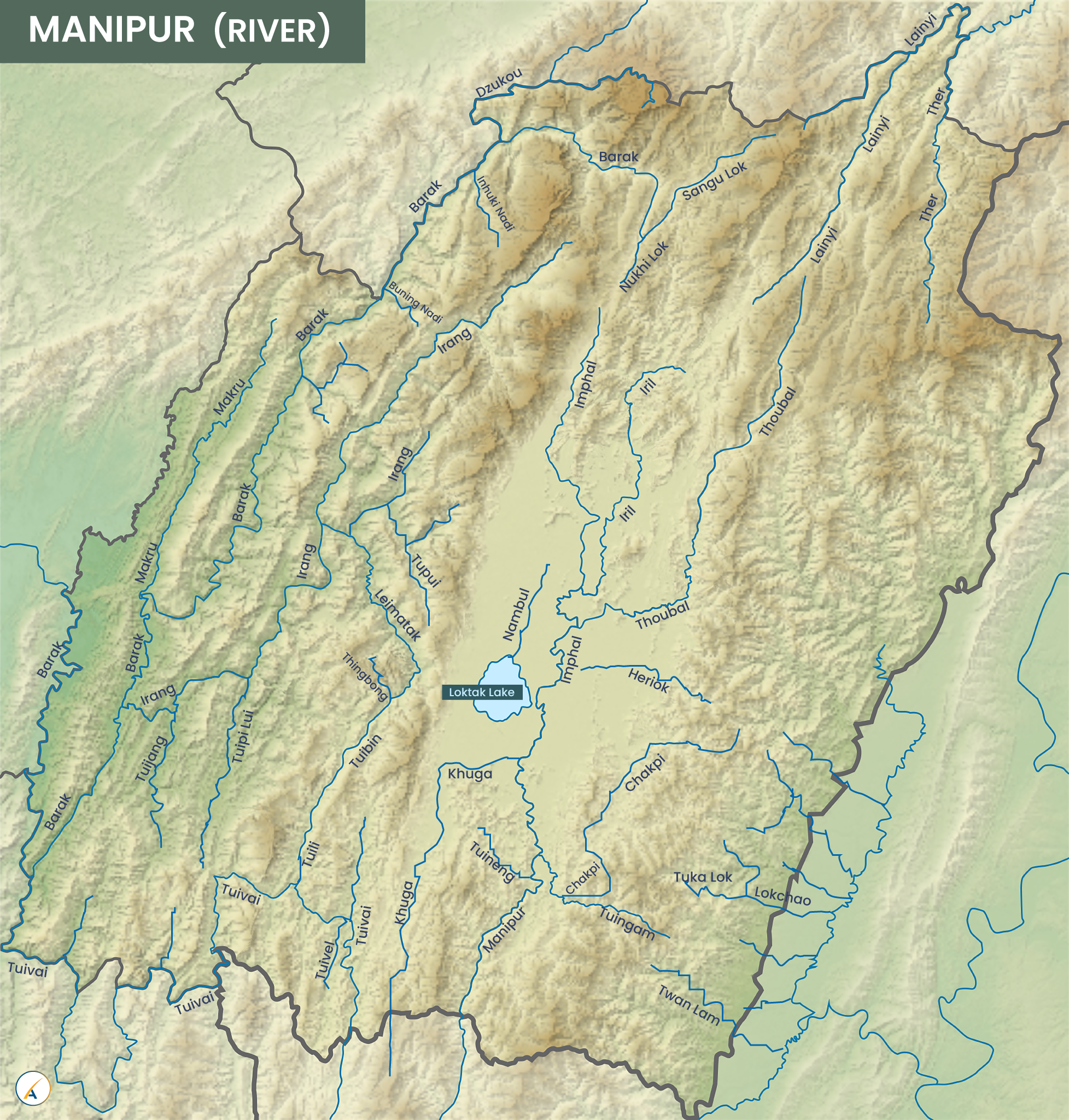 Manipur River Map