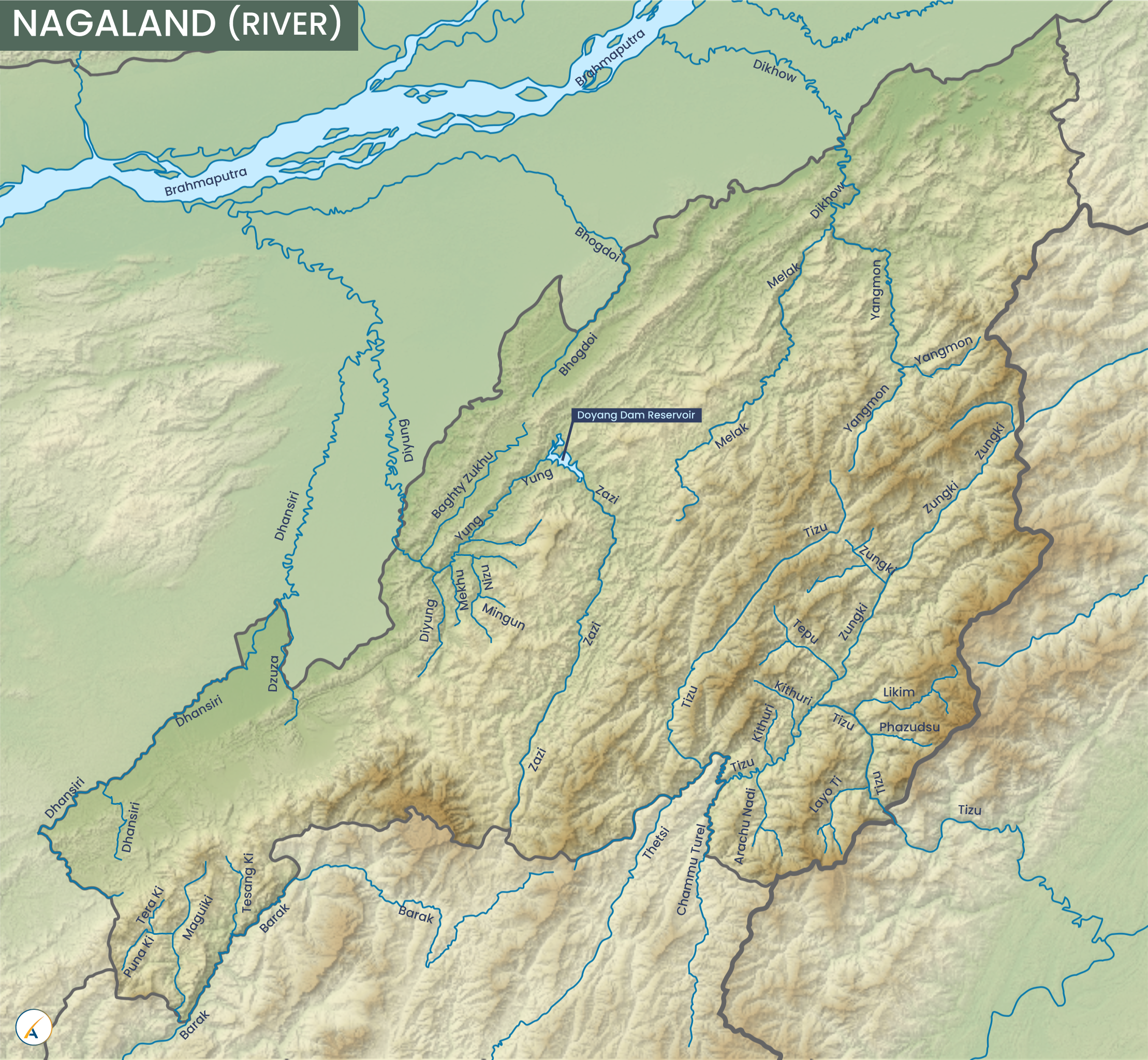 Nagaland River Map