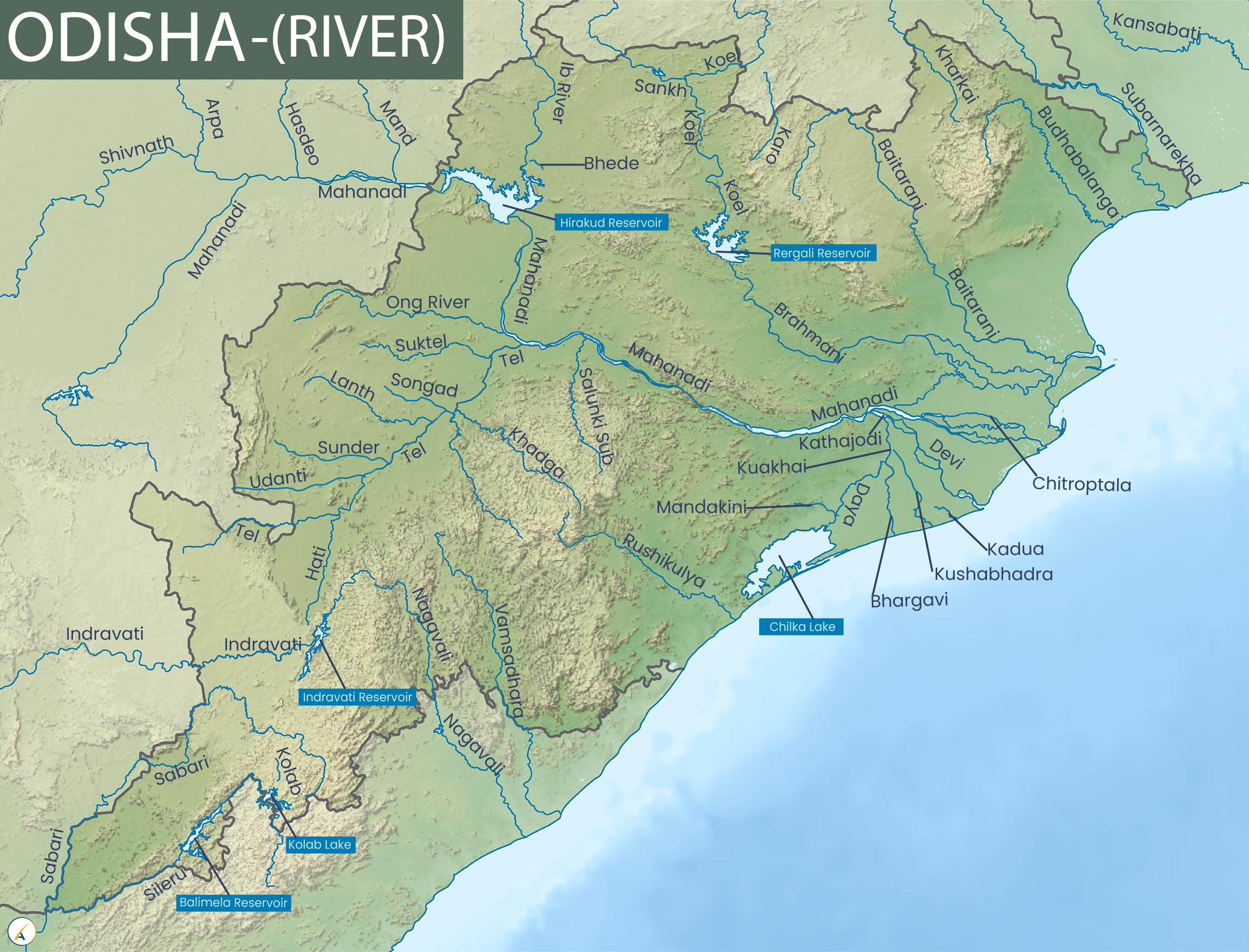 Odisha River Map