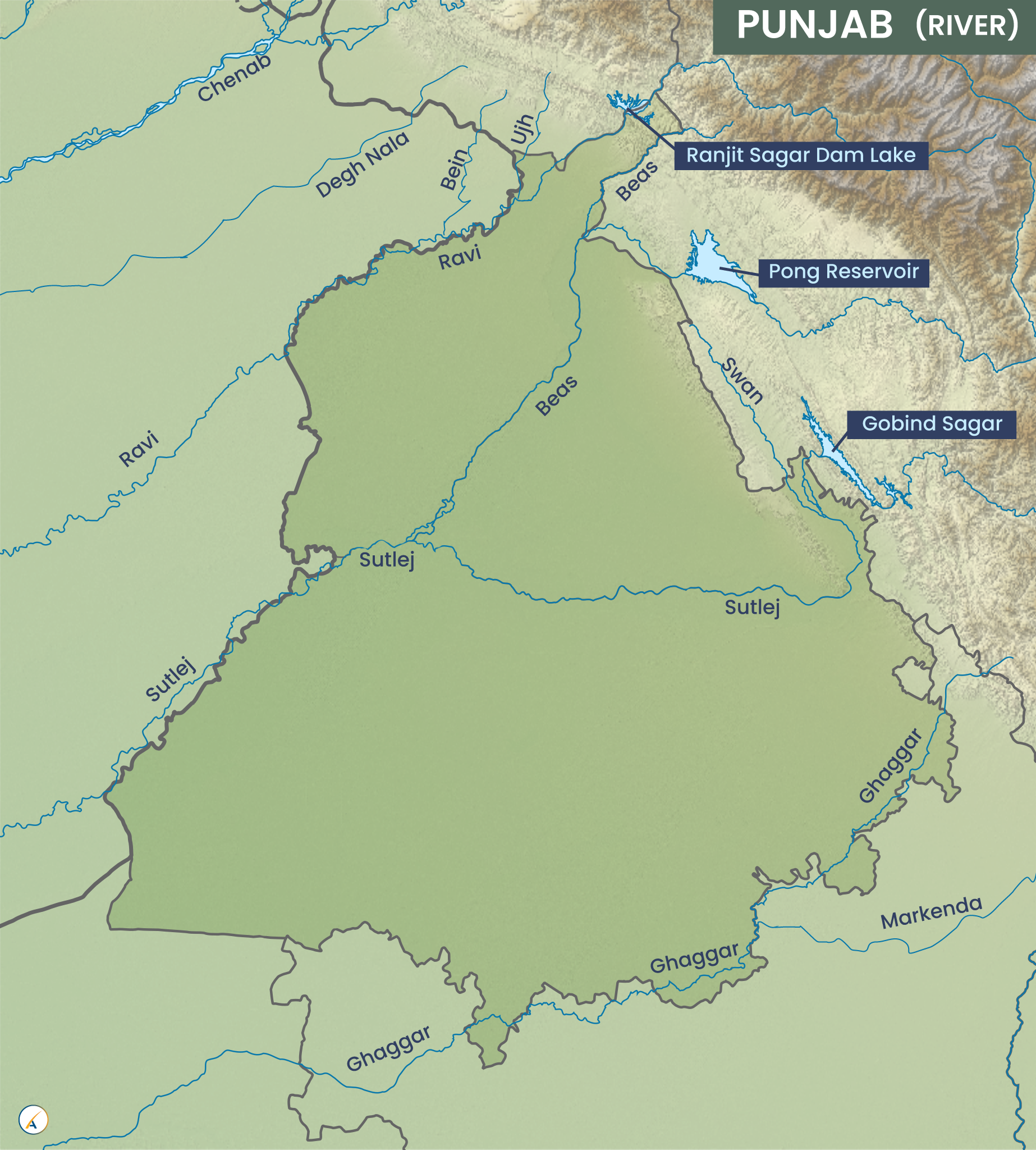 Punjab River Map