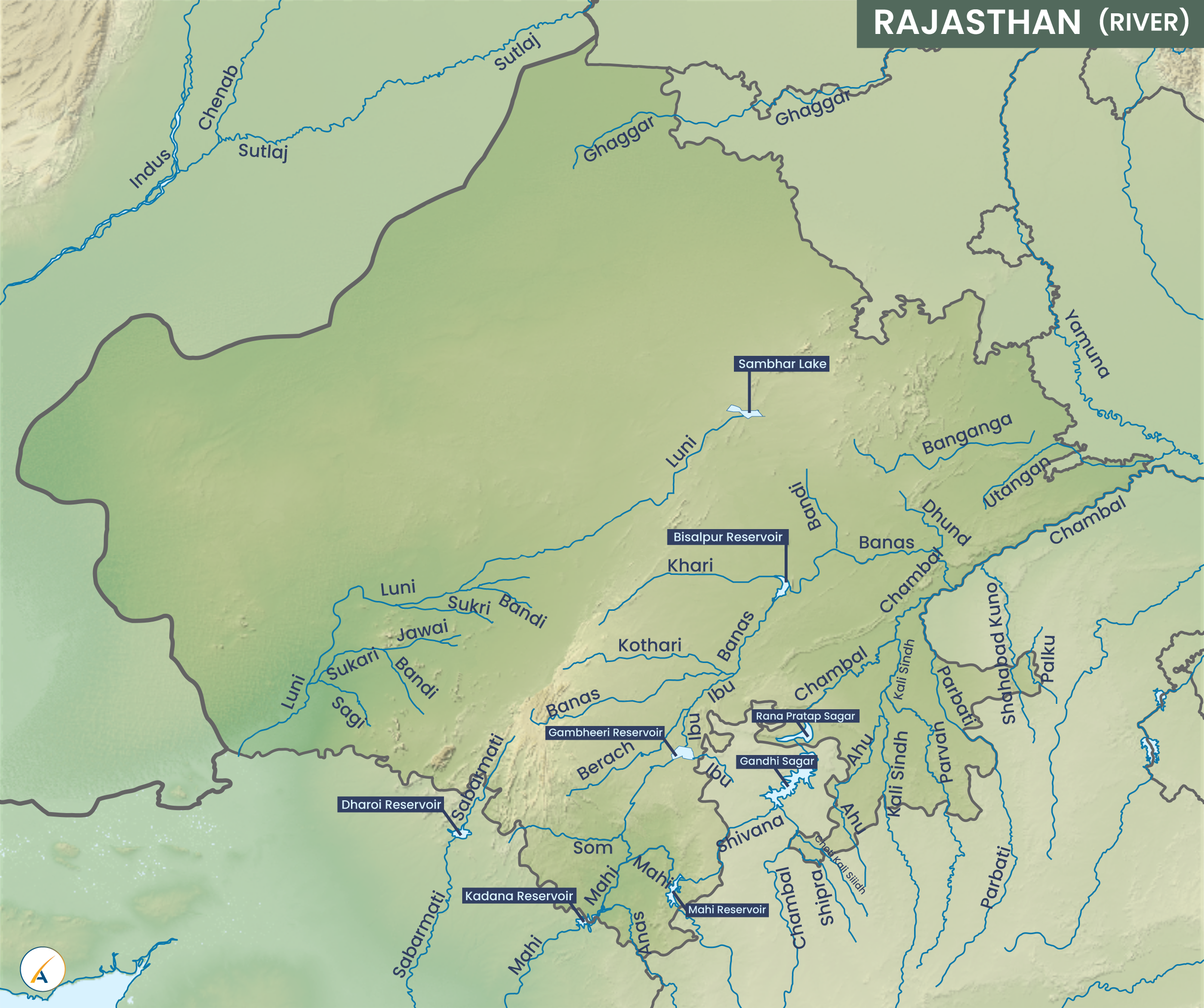 Rajasthan River Map