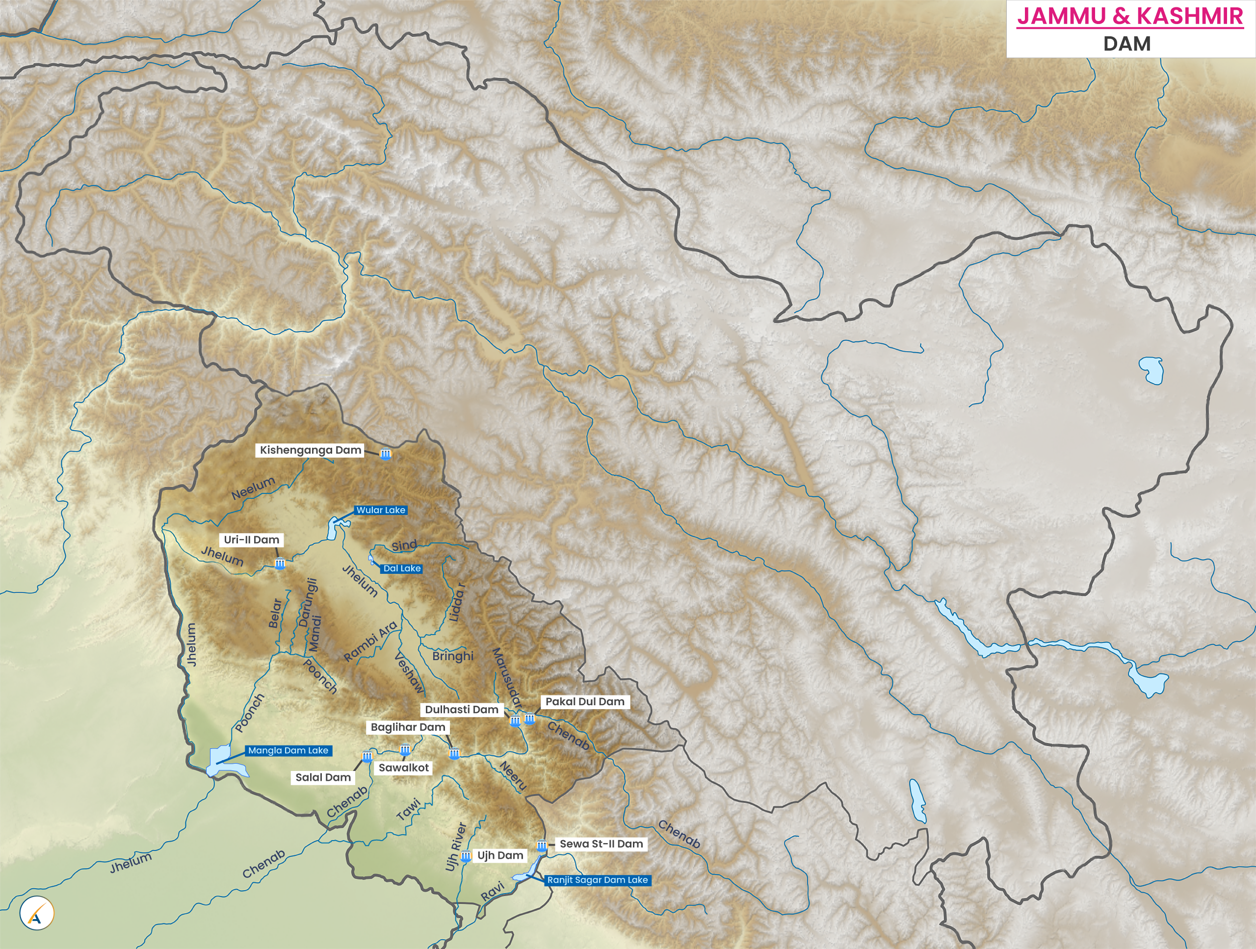 Major Dams in Jammu and Kashmir