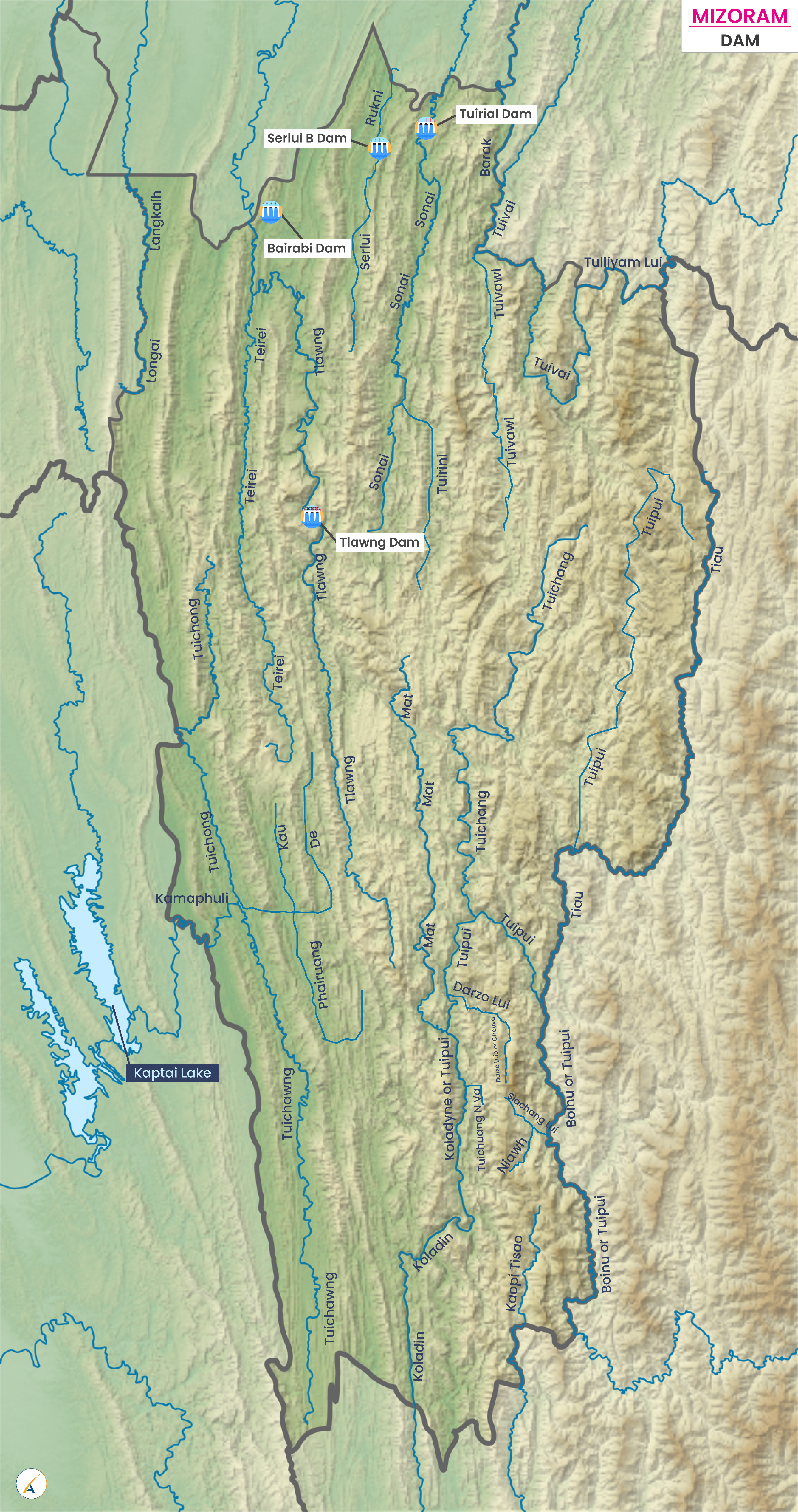 Major Dams in Mizoram