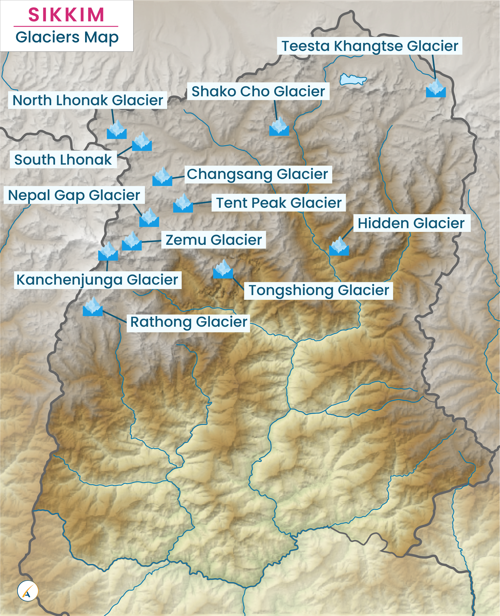 Sikkim Glacier Map