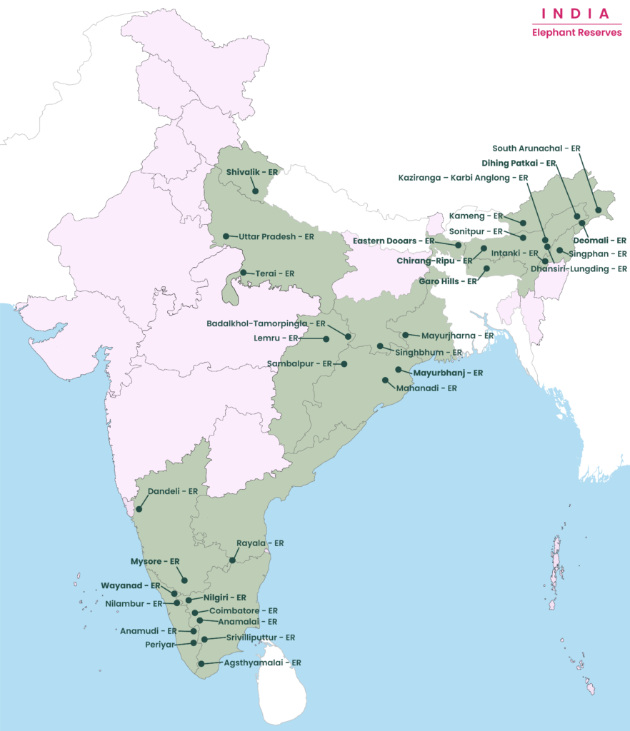 List of Elephant Reserves in India