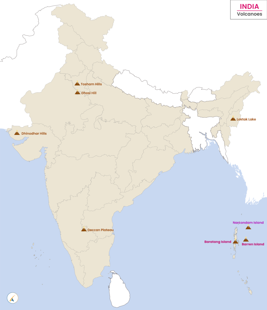 List of Volcanoes in India