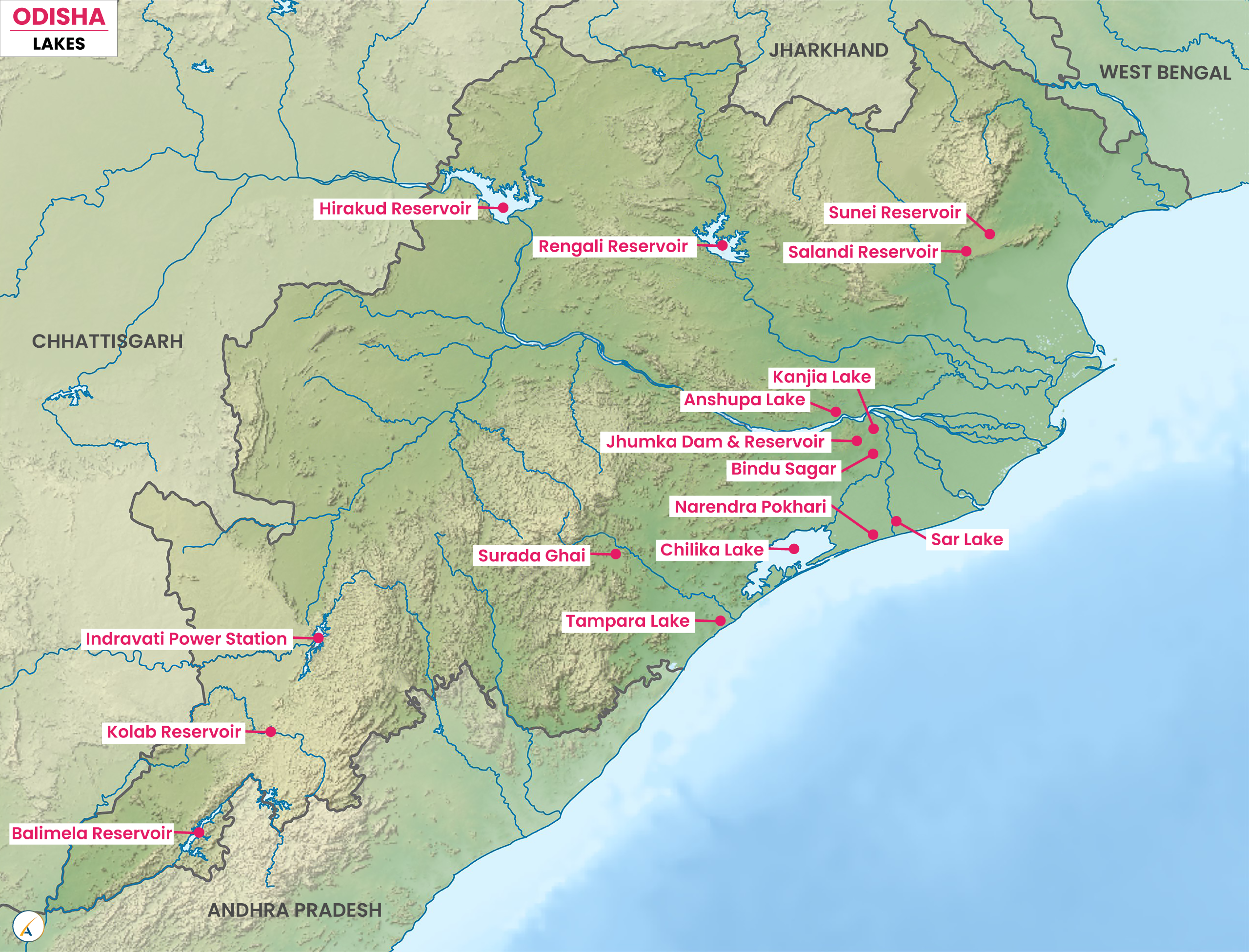 Lakes in Odisha