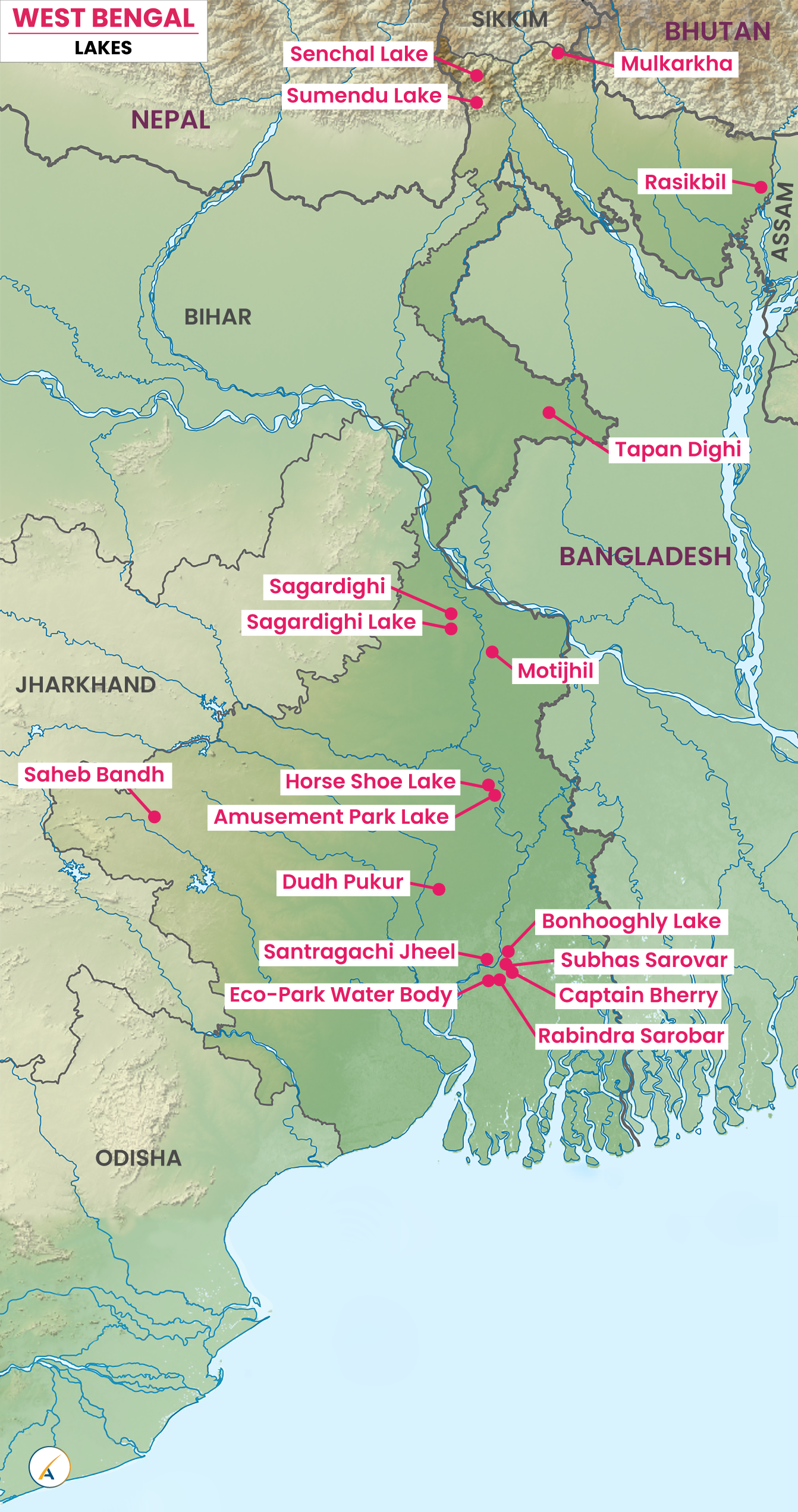 Lakes in West Bengal