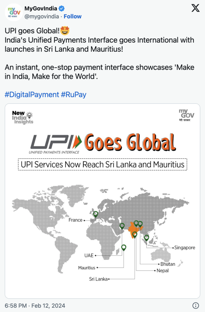 UPI Goes Global