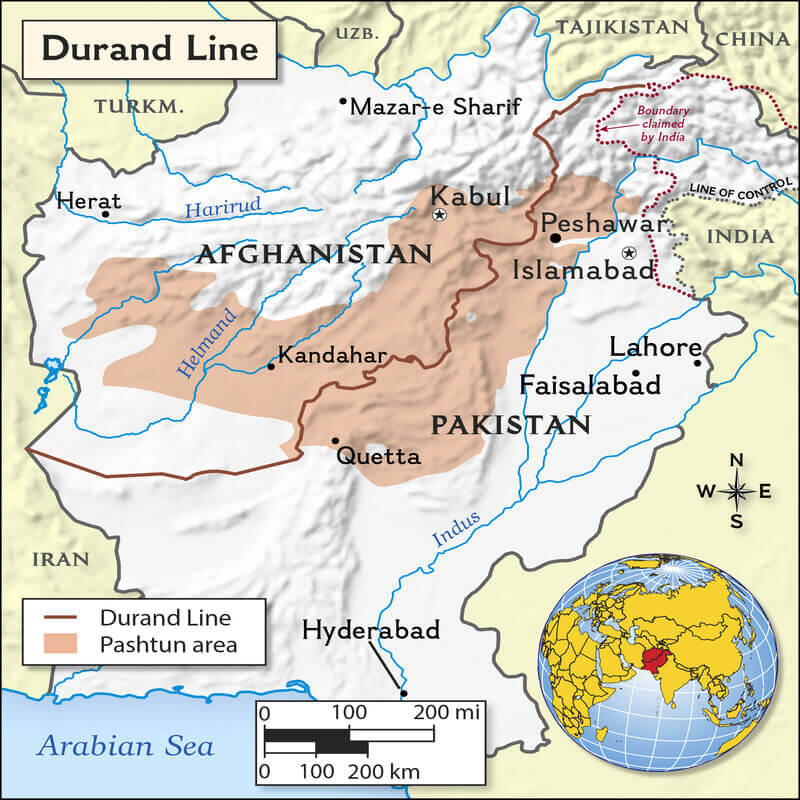 Anglo-Afghan Wars (1839-1919) 1 durand line