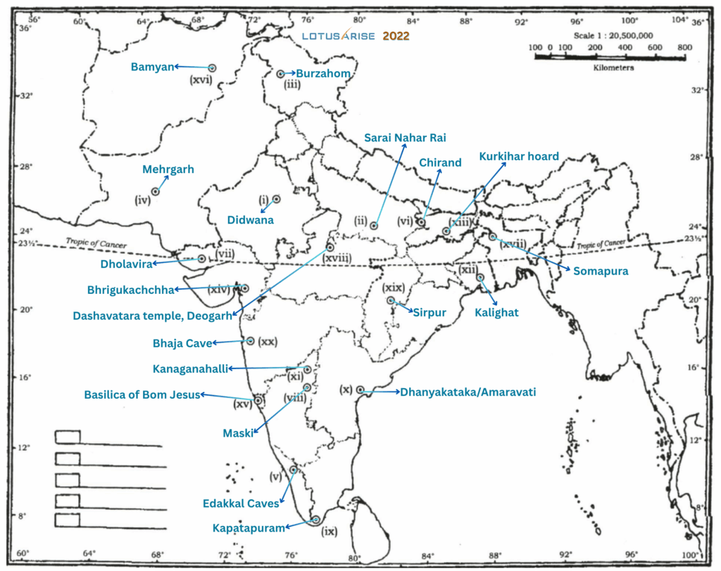 UPSC History Optional Map PYQs Solution 2022