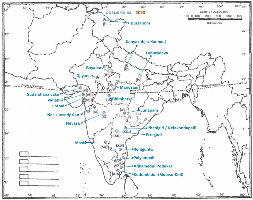 UPSC History Optional Map PYQs Solution 2023